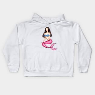 mermaid art Kids Hoodie